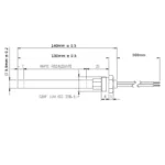 Bougie d’allumage Eurostove – 270 W / 140 mm – Filetage 3/8 gaz – Câble 50 cm – Image 3